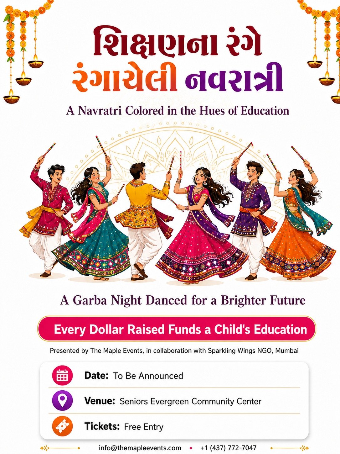 શિક્ષણના રંગે રંગાયેલી નવરાત્રી poster